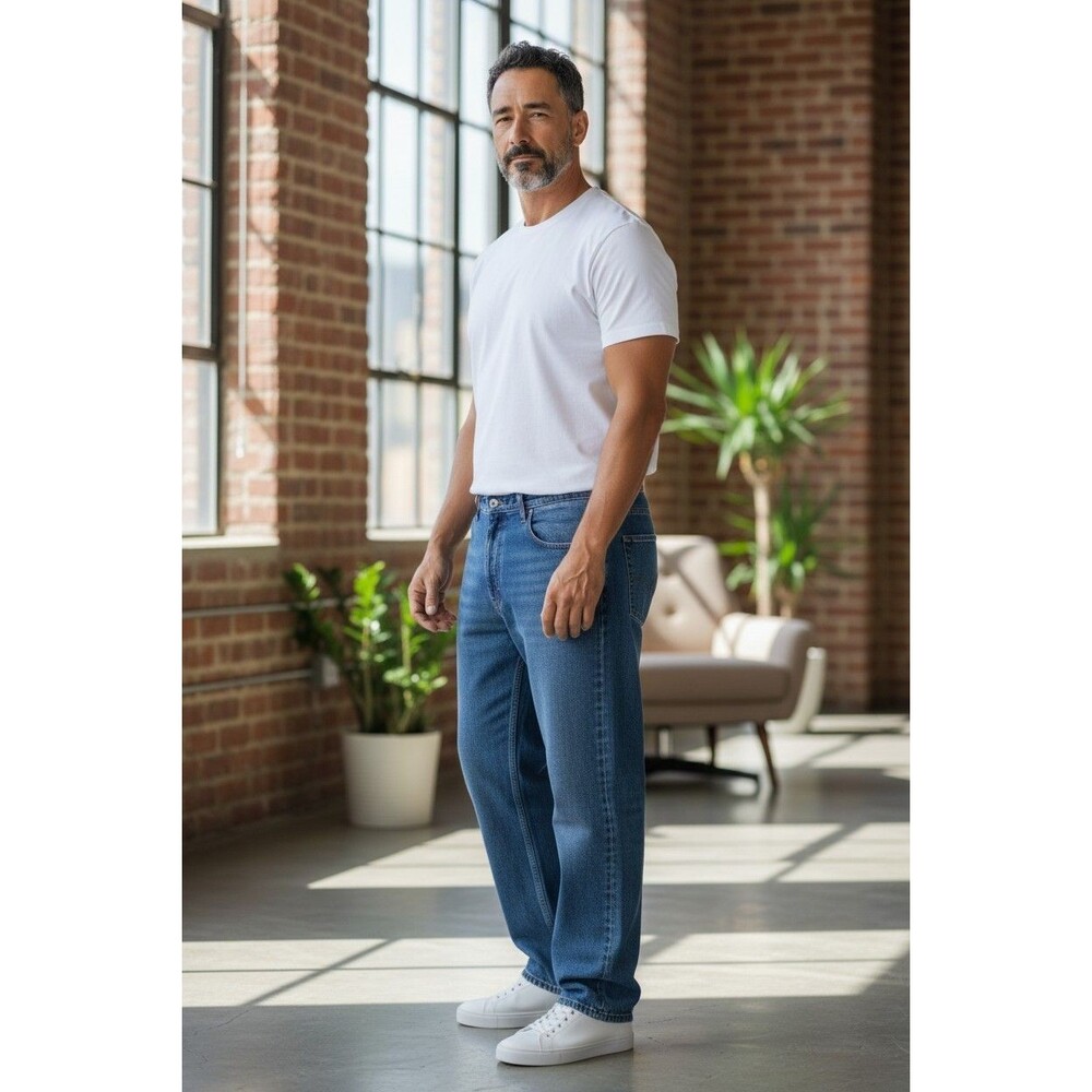 LL Bean Mens Straight Leg Stretch Jeans Comfort Waist Men Wash 40 X 30 NWT